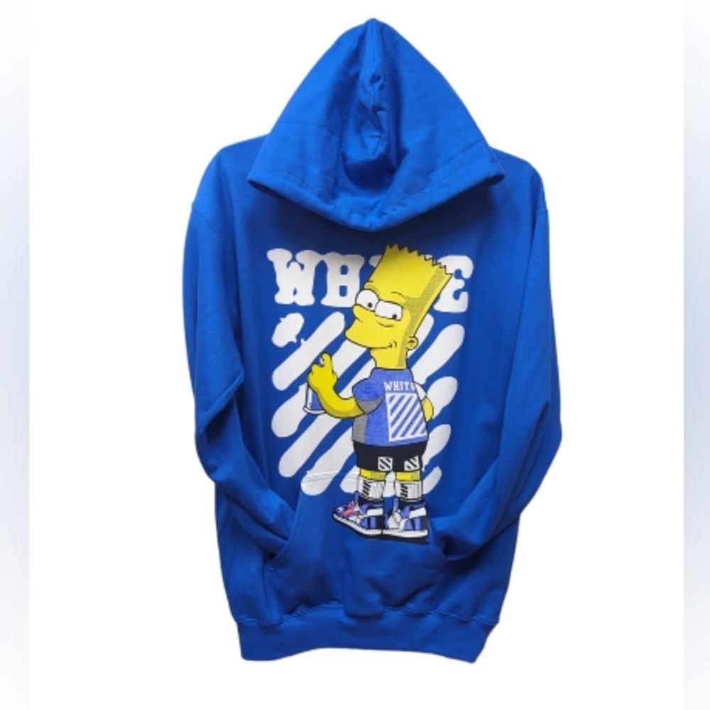 Bart Graffiti design on Blue Hoodie Available I'm various Sizes